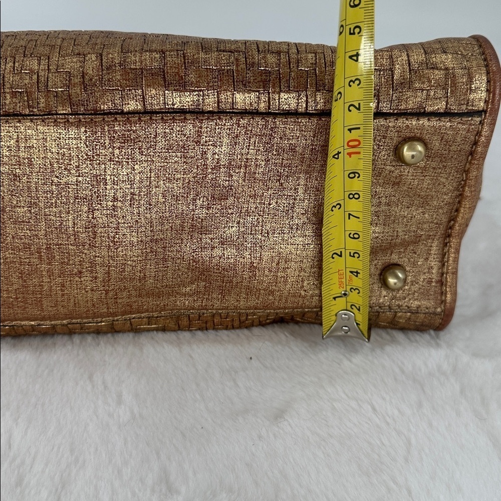 Patricia Nash Paris Gold Woven Tote Bag with Tassel - Picture 14 of 14